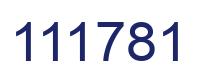 Number 111781 blue image