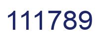 Number 111789 blue image