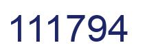 Number 111794 blue image
