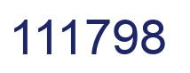 Number 111798 blue image