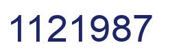 Number 1121987 blue image