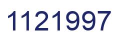 Number 1121997 blue image