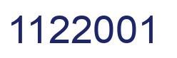 Number 1122001 blue image