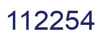 Number 112254 blue image