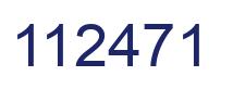 Number 112471 blue image