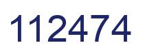 Number 112474 blue image