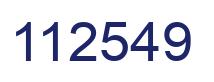 Number 112549 blue image
