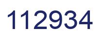 Number 112934 blue image