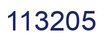 Number 113205 blue image