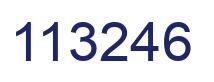 Number 113246 blue image