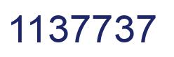 Number 1137737 blue image