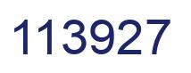 Number 113927 blue image