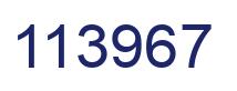 Number 113967 blue image