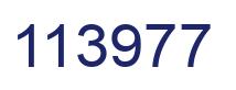 Number 113977 blue image
