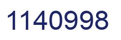 Number 1140998 blue image
