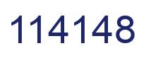 Number 114148 blue image