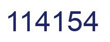 Number 114154 blue image