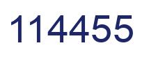 Number 114455 blue image