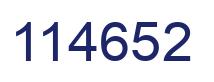 Number 114652 blue image