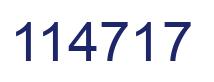 Number 114717 blue image