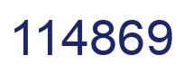 Number 114869 blue image