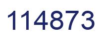 Number 114873 blue image