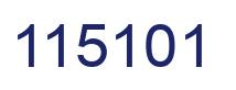 Number 115101 blue image