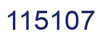 Number 115107 blue image