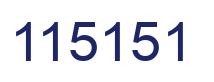 Number 115151 blue image