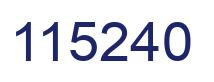 Number 115240 blue image