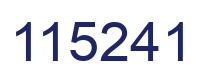 Number 115241 blue image