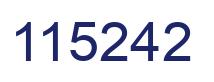 Number 115242 blue image