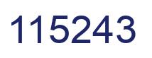 Number 115243 blue image