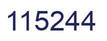 Number 115244 blue image