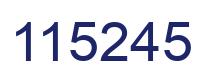 Number 115245 blue image