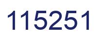 Number 115251 blue image