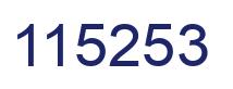 Number 115253 blue image