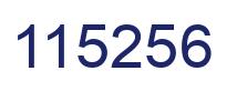 Number 115256 blue image