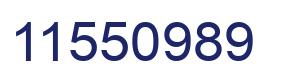 Number 11550989 blue image