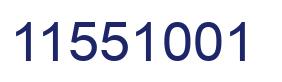 Number 11551001 blue image