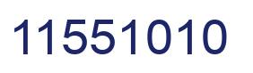 Number 11551010 blue image