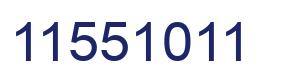 Number 11551011 blue image