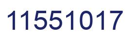 Number 11551017 blue image