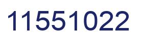 Number 11551022 blue image