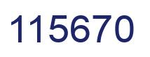 Number 115670 blue image