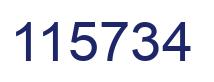 Number 115734 blue image
