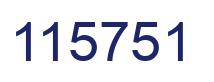 Number 115751 blue image