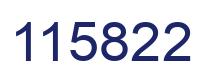 Number 115822 blue image