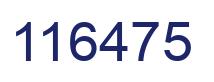 Number 116475 blue image