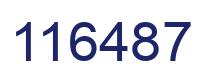 Number 116487 blue image